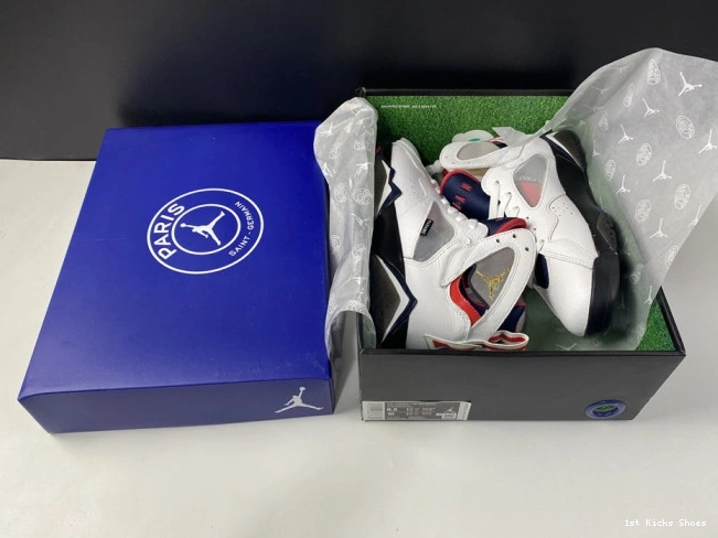 1st Kicks Shoes Jordan Air 7 PSG CZ0789-105 0716